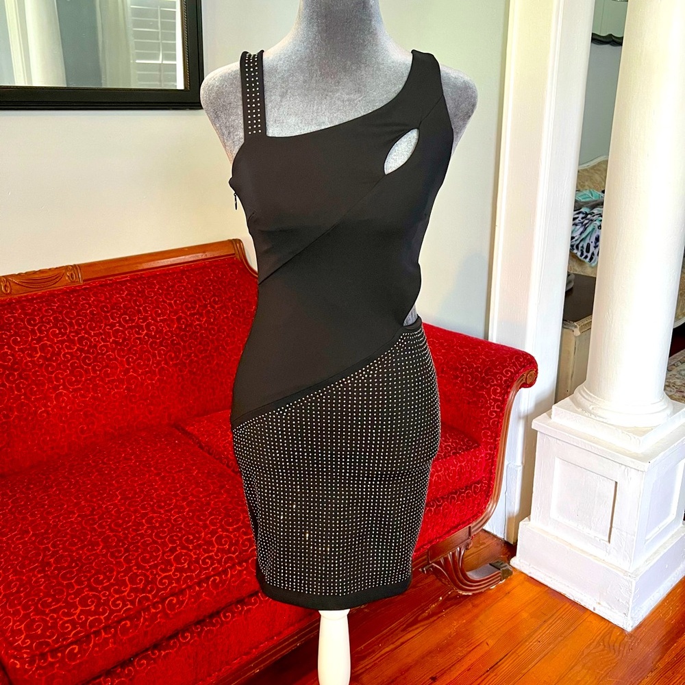 Bebe Bodycon Black dress EUC